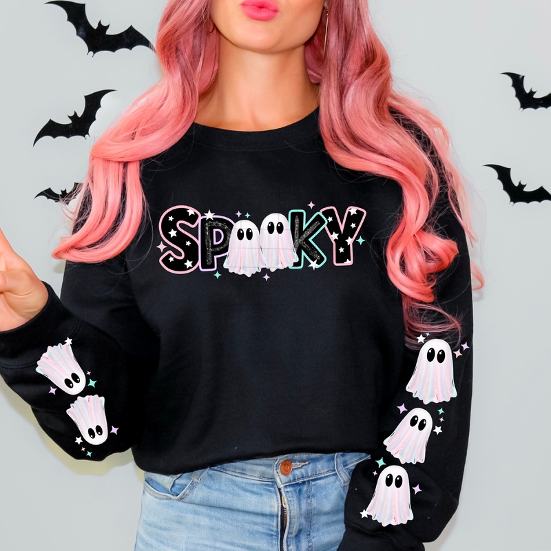 SPOOKY PASTELS SLEEVE|Pocket 4″|Infant 6″|Toddler 7″|Youth 8.5″|Adult 11″|Adult 12″