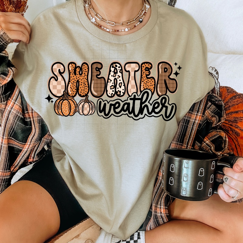 SWEATER WEATHER|Pocket 4″|Infant 6″|Toddler 7″|Youth 8.5″|Adult 11″|Adult 12″