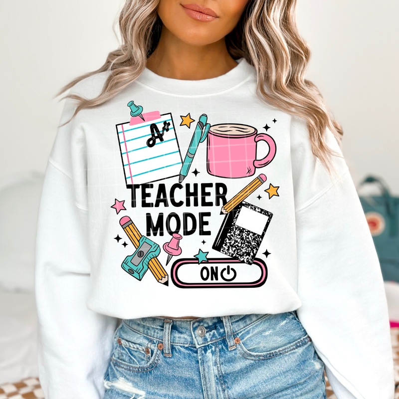 TEACHER MODE ON|Pocket 4″|Infant 6″|Toddler 7″|Youth 8.5″|Adult 11″|Adult 12″