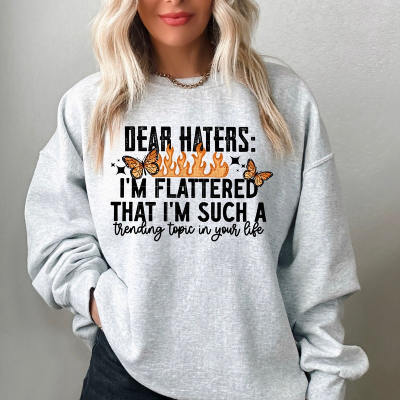 DEAR HATERS|Pocket 4″|Infant 6″|Toddler 7″|Youth 8.5″|Adult 11″|Adult 12″
