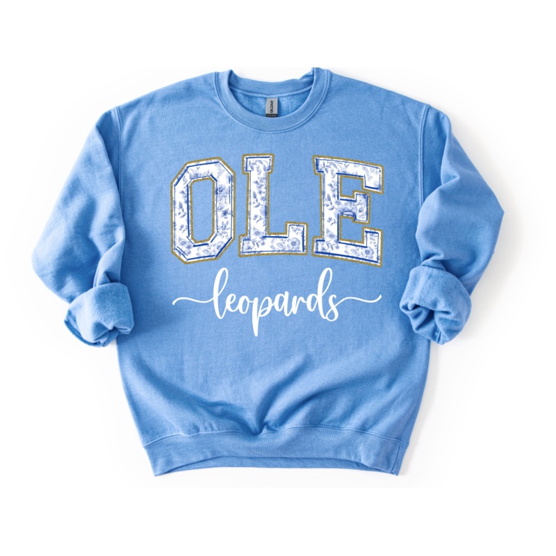 OLE LEOPARDS BLUE TOILE|Pocket 4″(4.00in x 3.44in)|Infant 6″(6.00in x 5.15in)|Toddler 7″(7.00in x 6.01in)|Youth 8.5″(8.50in x 7.30in)|Adult 11″(11.00in x 9.45in)|Adult 12″(12.00in x 10.31in)