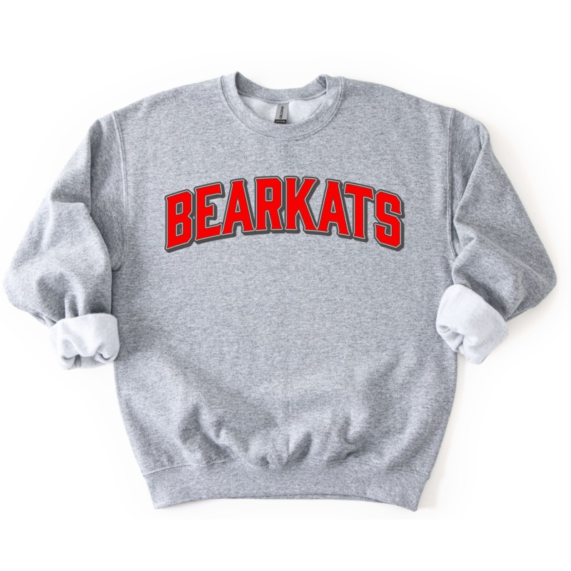VINTAGE MASCOT BEARKATS RED|Pocket 4″|Infant 6″|Toddler 7″|Youth 8.5″|Adult 11″|Adult 12″|Oversized 15″ MAX
