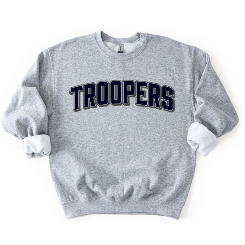 VINTAGE MASCOT TROOPERS NAVY|Pocket 4″|Infant 6″|Toddler 7″|Youth 8.5″|Adult 11″|Adult 12″|Oversized 15″ MAX