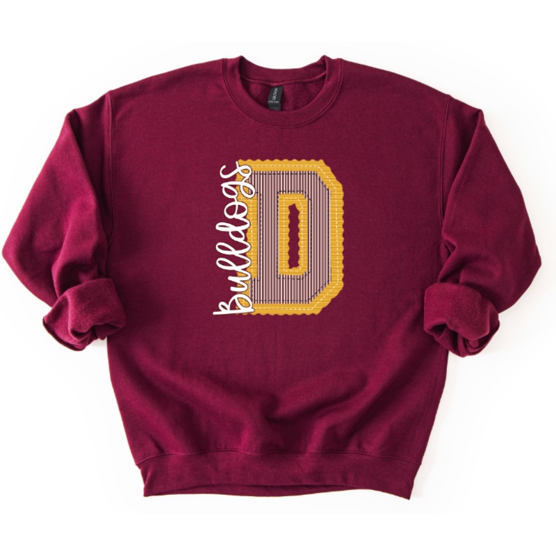 D BULLDOGS YELLOW BASE AND MAROON TOP PREPSTER