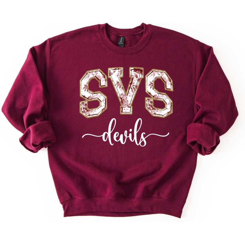 SVS DEVILS TOILE MAROON|Pocket 4″(4.00in x 3.39in)|Infant 6″(6.00in x 5.09in)|Toddler 7″(7.00in x 5.94in)|Youth 8.5″(8.50in x 7.21in)|Adult 11″(11.00in x 9.33in)|Adult 12″(12.00in x 10.18in)