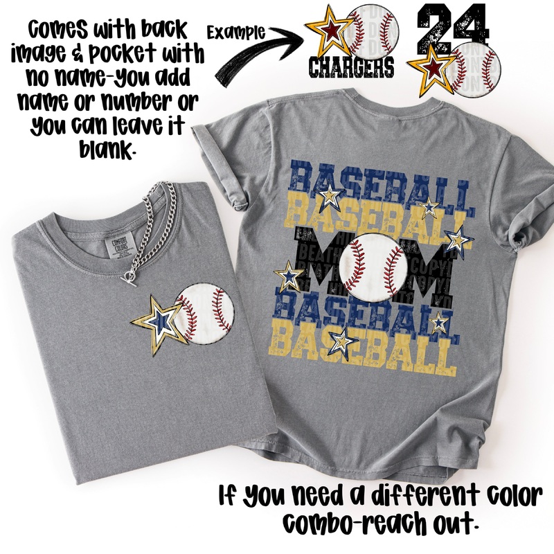 BASEBALL MOM NAVY VEGAS GOLD|Pocket 4″(4.00in x 3.99in)|Infant 6″(6.00in x 5.99in)|Toddler 7″(7.00in x 6.98in)|Youth 8.5″(8.50in x 8.48in)|Adult 11″(11.00in x 10.98in)|Adult 12″(12.00in x 11.97in)