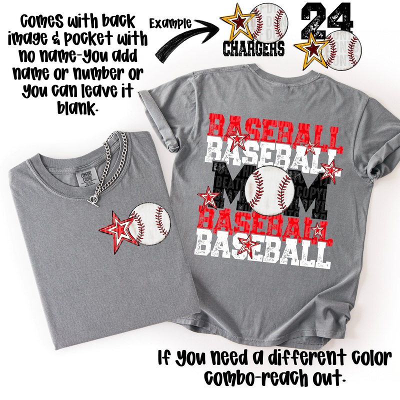 BASEBALL MOM RED WHITE|Pocket 4″(4.00in x 3.99in)|Infant 6″(6.00in x 5.99in)|Toddler 7″(7.00in x 6.98in)|Youth 8.5″(8.50in x 8.48in)|Adult 11″(11.00in x 10.98in)|Adult 12″(12.00in x 11.97in)