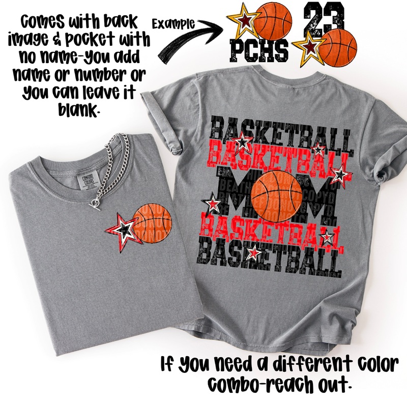 BASKETBALL MOM RED BLACK|Pocket 4″(4.00in x 3.99in)|Infant 6″(6.00in x 5.99in)|Toddler 7″(7.00in x 6.98in)|Youth 8.5″(8.50in x 8.48in)|Adult 11″(11.00in x 10.98in)|Adult 12″(12.00in x 11.97in)