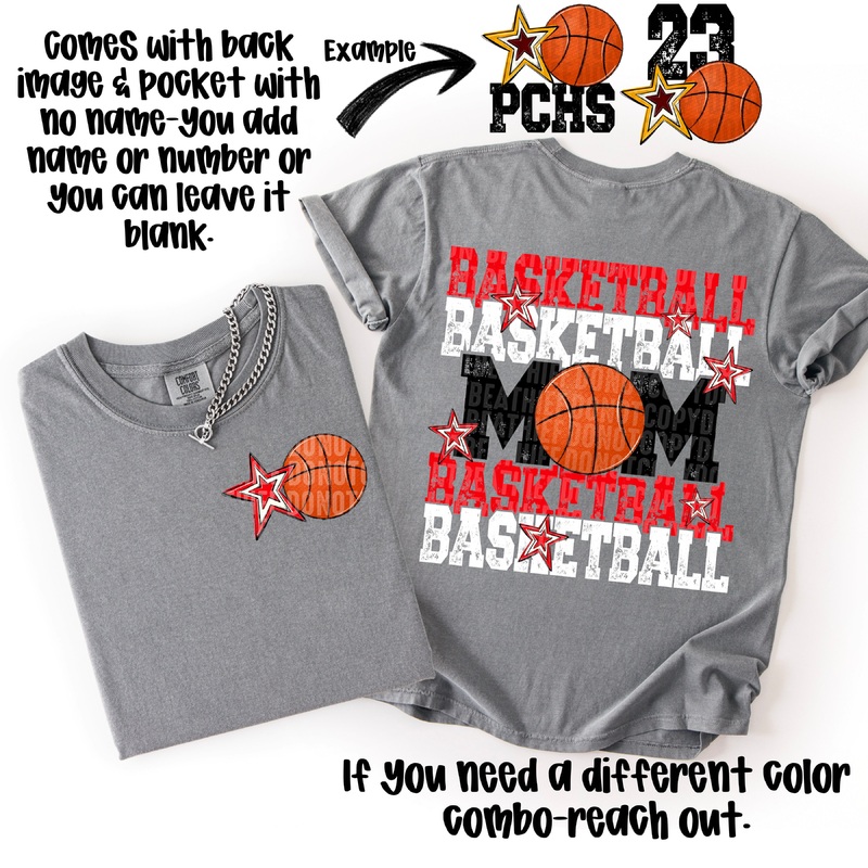 BASKETBALL MOM RED WHITE|Pocket 4″(4.00in x 3.99in)|Infant 6″(6.00in x 5.99in)|Toddler 7″(7.00in x 6.98in)|Youth 8.5″(8.50in x 8.48in)|Adult 11″(11.00in x 10.98in)|Adult 12″(12.00in x 11.97in)