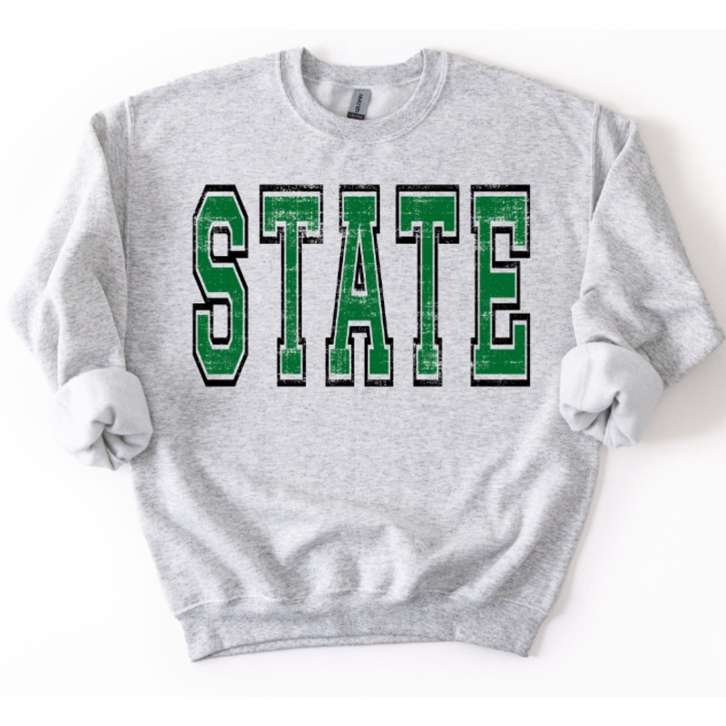 STATE GREEN AND BLACK VARSITY OVERSIZED MASCOT