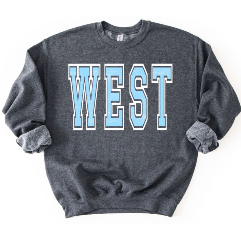 WEST CAROLINA BLUE AND WHITE VARSITY OVERSIZED MASCOT