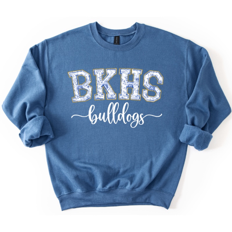 BKHS BULLDOGS BLUE TOILE|Pocket 4″(4.00in x 2.49in)|Infant 6″(6.00in x 3.74in)|Toddler 7″(7.00in x 4.36in)|Youth 8.5″(8.50in x 5.29in)|Adult 11″(11.00in x 6.85in)|Adult 12″(12.00in x 7.47in)