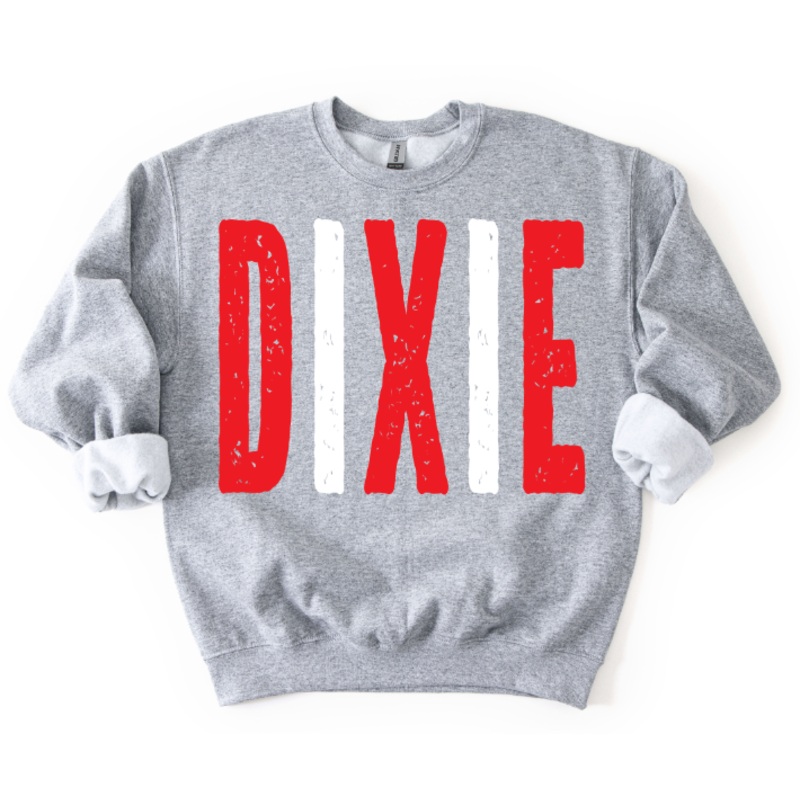 DIXIE RED AND WHITE OVERSIZED GRUNGE MASCOT