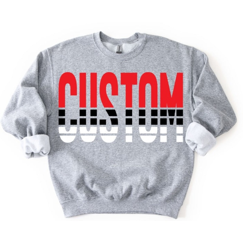 SPLIT VARSITY STYLE – CUSTOM|11″ Transfer|12″ Transfer|15″ Transfer|Mockup|Digital Download