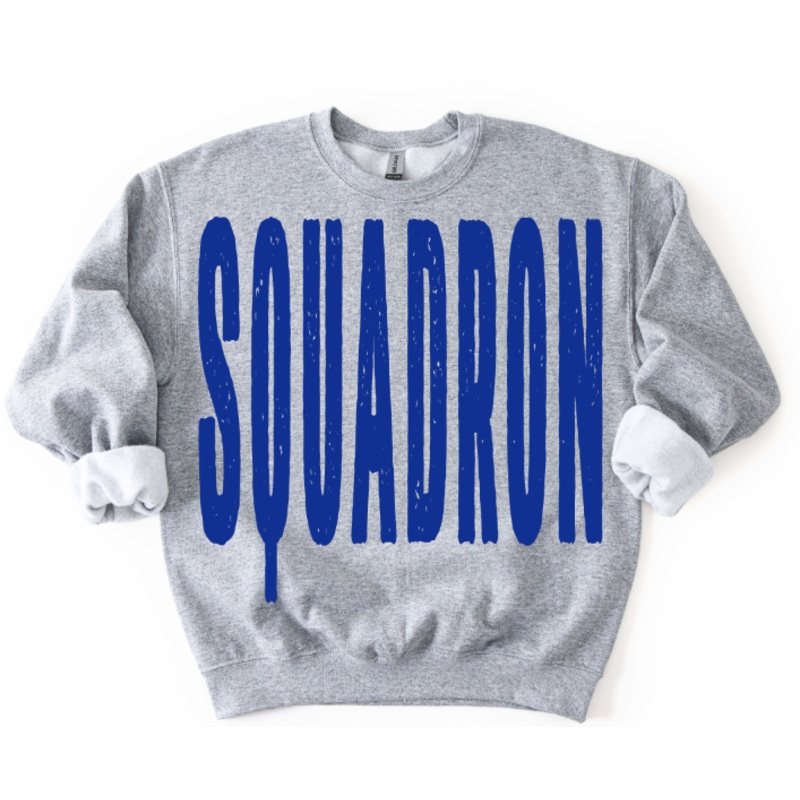 SQUADRON ROYAL BLUE GRUNGE MASCOT