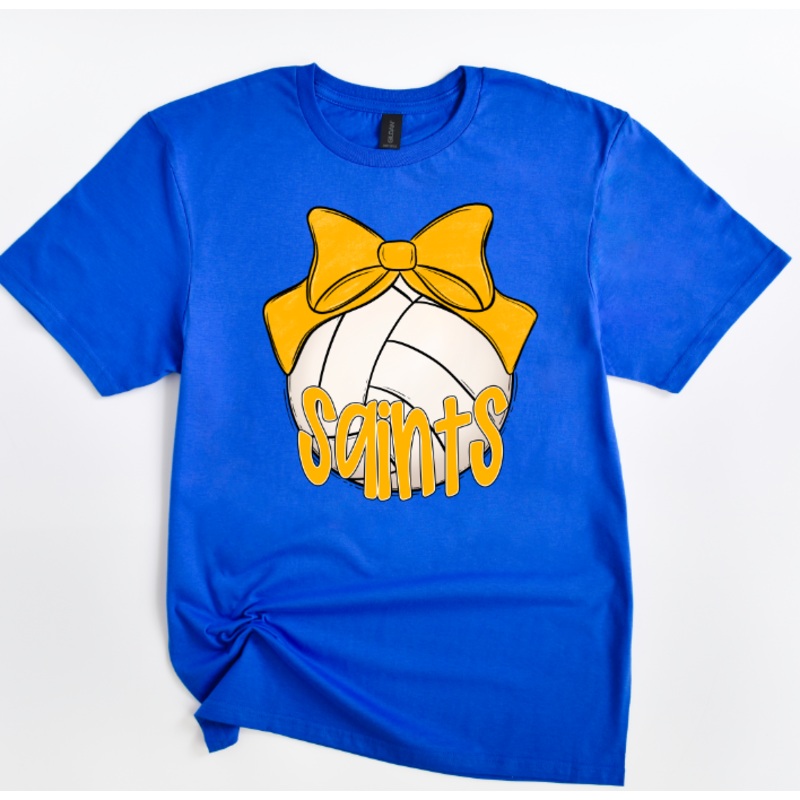 SPORT BOW VOLLEYBALL YELLOW GOLD SAINTS