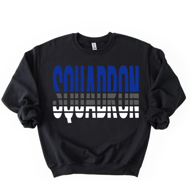 SQUADRON SPLIT VARSITY ROYAL BLUE GRAY AND WHITE