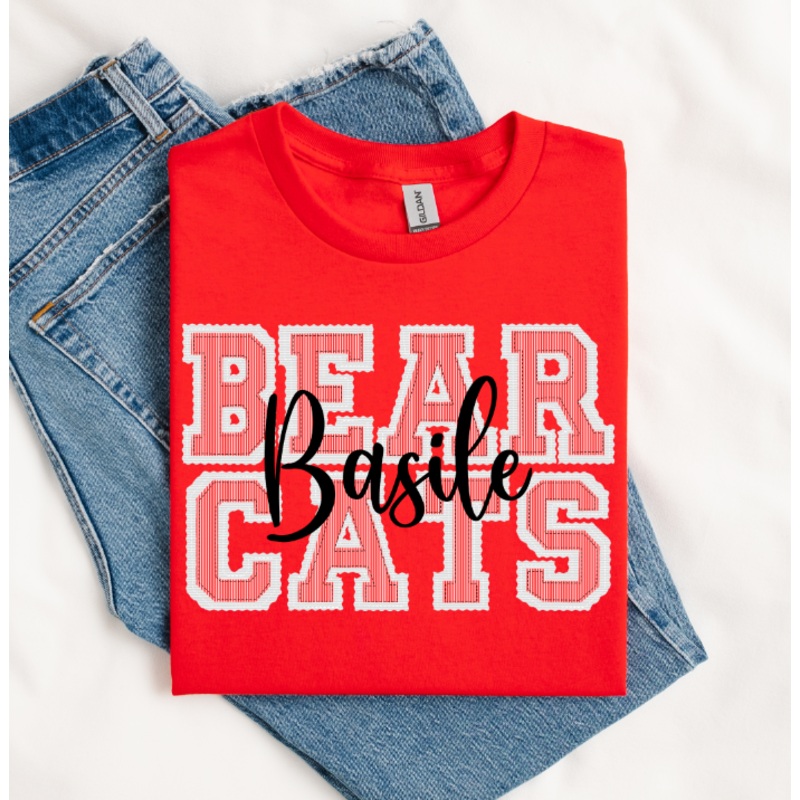 BEARCATS WHITE BASE RED TOP PREPSTER BASILE IN BLACK CENTER