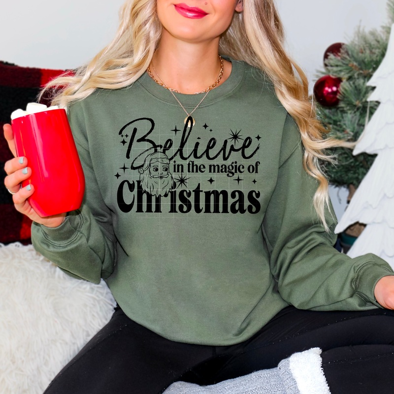 BELIEVE IN THE MAGIC OF CHRISTMAS SINGLE COLOR BLACK