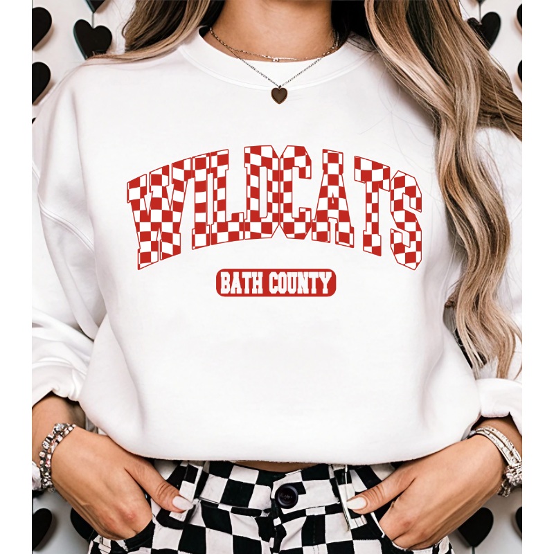 WILDCATS BATH COUNTY RED CHECKER