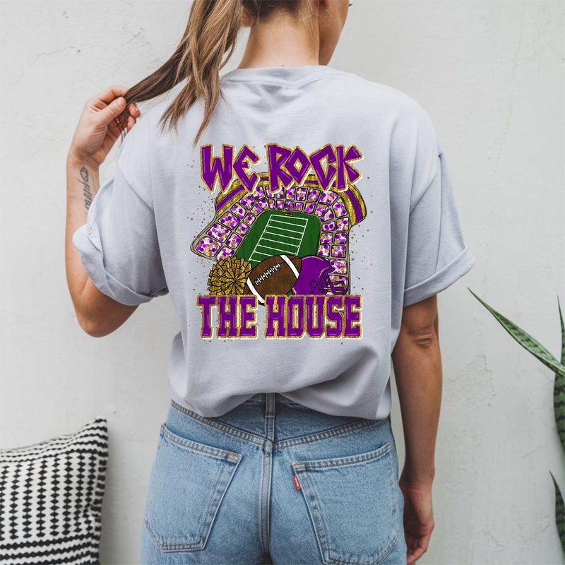 WE ROCK THE HOUSE PURPLE YELLOW