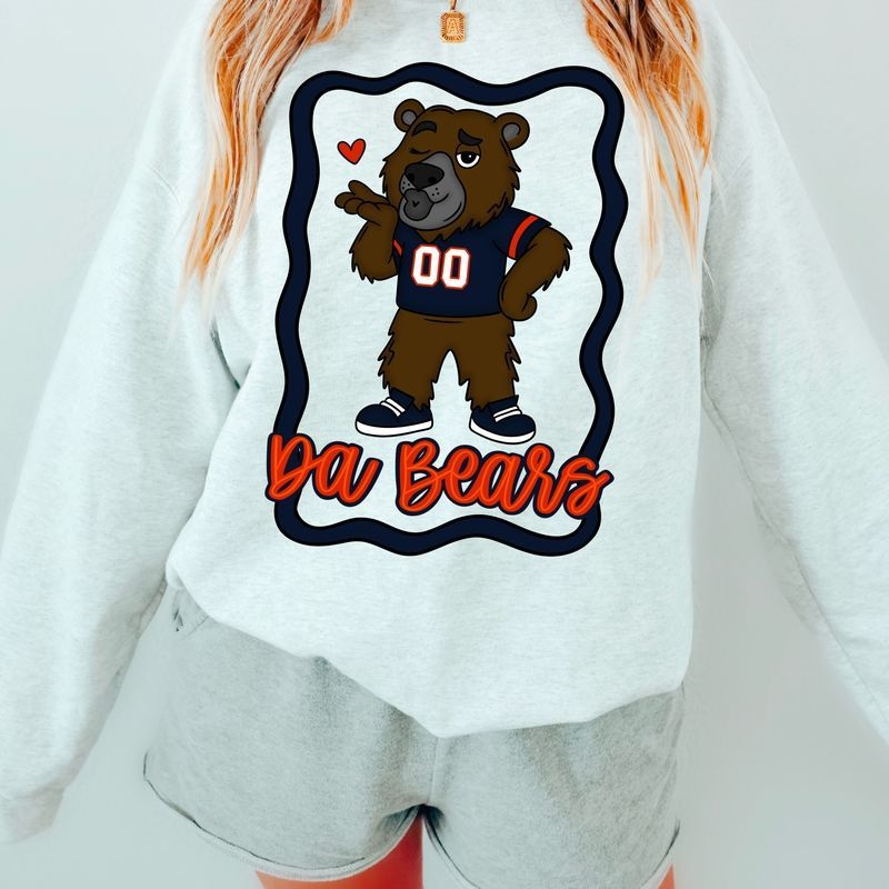 DA BEARS|Pocket 4″(2.81in x 4.00in)|Infant 6″(4.21in x 6.00in)|Toddler 7″(4.91in x 7.00in)|Youth 8.5″(5.97in x 8.50in)|Adult 11″(7.72in x 11.00in)|Adult 12″(8.42in x 12.00in)