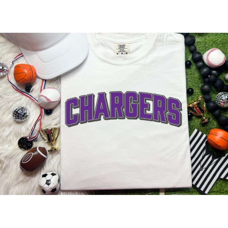 VINTAGE MASCOT CHARGERS PURPLE