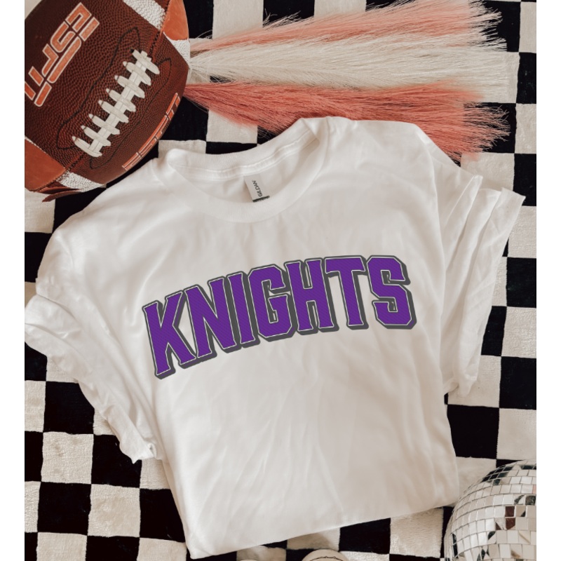 VINTAGE MASCOT KNIGHTS PURPLE|Pocket 4″(4.00in x 1.37in)|Infant 6″(6.00in x 2.06in)|Toddler 7″(7.00in x 2.40in)|Youth 8.5″(8.50in x 2.91in)|Adult 11″(11.00in x 3.77in)|Adult 12″(12.00in x 4.11in)