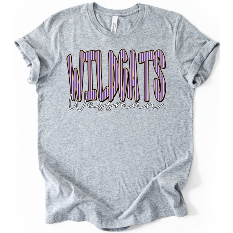 WILDCATS WOSSMAN PURPLE AND YELLOW GOLD PREPSTER