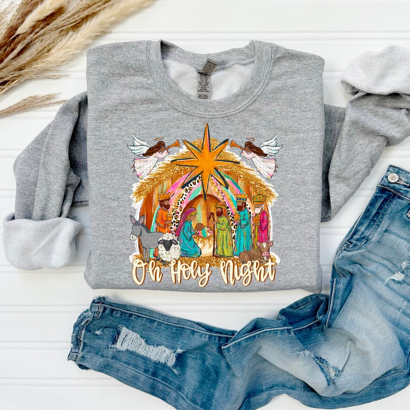 OH HOLY NIGHT|Pocket 4″(3.81in x 4.00in)|Infant 6″(5.72in x 6.00in)|Toddler 7″(6.67in x 7.00in)|Youth 8.5″(8.10in x 8.50in)|Adult 11″(10.49in x 11.00in)|Adult 12″(11.44in x 12.00in)