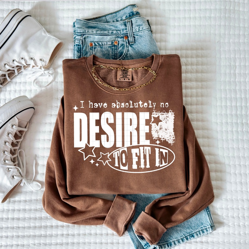 NO DESIRE TO FIT IN SINGLE COLOR WHITE