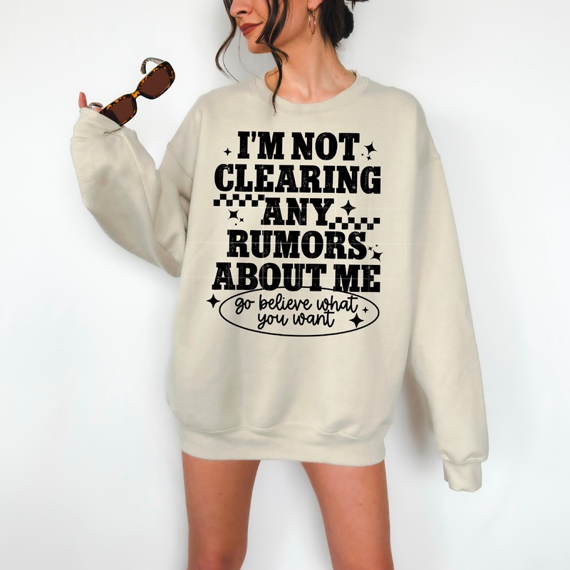 NOT CLEARING RUMORS ABOUT ME SINGLE COLOR BLACK