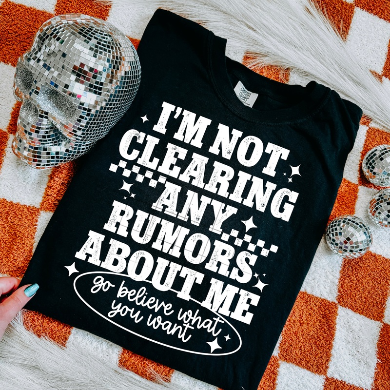 NOT CLEARING RUMORS ABOUT ME SINGLE COLOR WHITE
