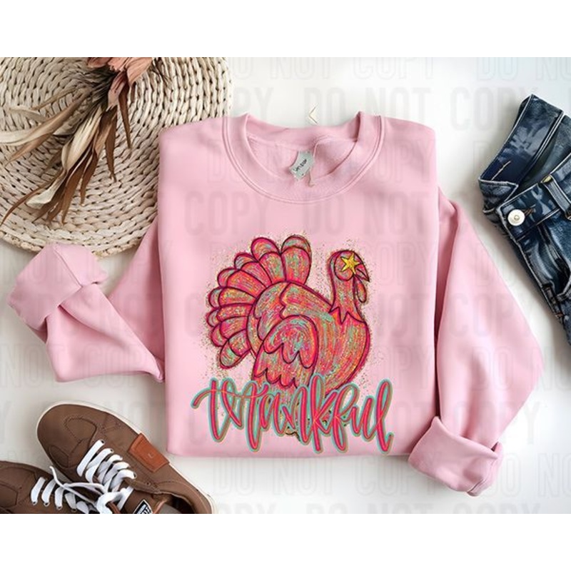 THANKFUL NEON TURKEY|Pocket 4″(3.64in x 4.00in)|Infant 6″(5.46in x 6.00in)|Toddler 7″(6.37in x 7.00in)|Youth 8.5″(7.74in x 8.50in)|Adult 11″(10.01in x 11.00in)|Adult 12″(10.92in x 12.00in)