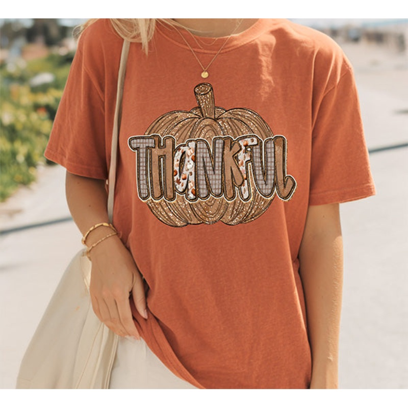 THANKFUL THANKSGIVING PUMPKIN|Pocket 4″(4.00in x 3.33in)|Infant 6″(6.00in x 5.00in)|Toddler 7″(7.00in x 5.83in)|Youth 8.5″(8.50in x 7.08in)|Adult 11″(11.00in x 9.17in)|Adult 12″(12.00in x 10.00in)