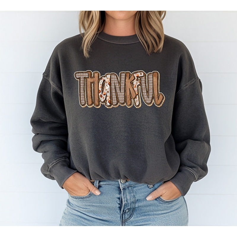 THANKFUL THANKSGIVING|Pocket 4″(4.00in x 1.62in)|Infant 6″(6.00in x 2.44in)|Toddler 7″(7.00in x 2.84in)|Youth 8.5″(8.50in x 3.45in)|Adult 11″(11.00in x 4.47in)|Adult 12″(12.00in x 4.87in)