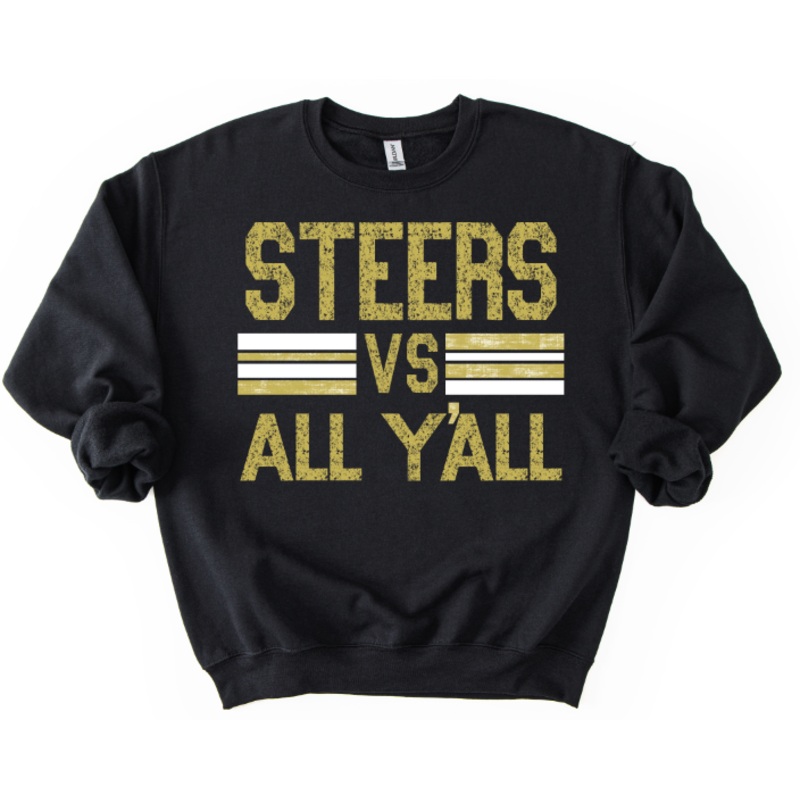 STEERS VS ALL YALL VEGAS GOLD AND WHITE