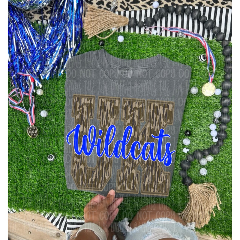 WILDCATS WOODLAND CAMO INITIALS