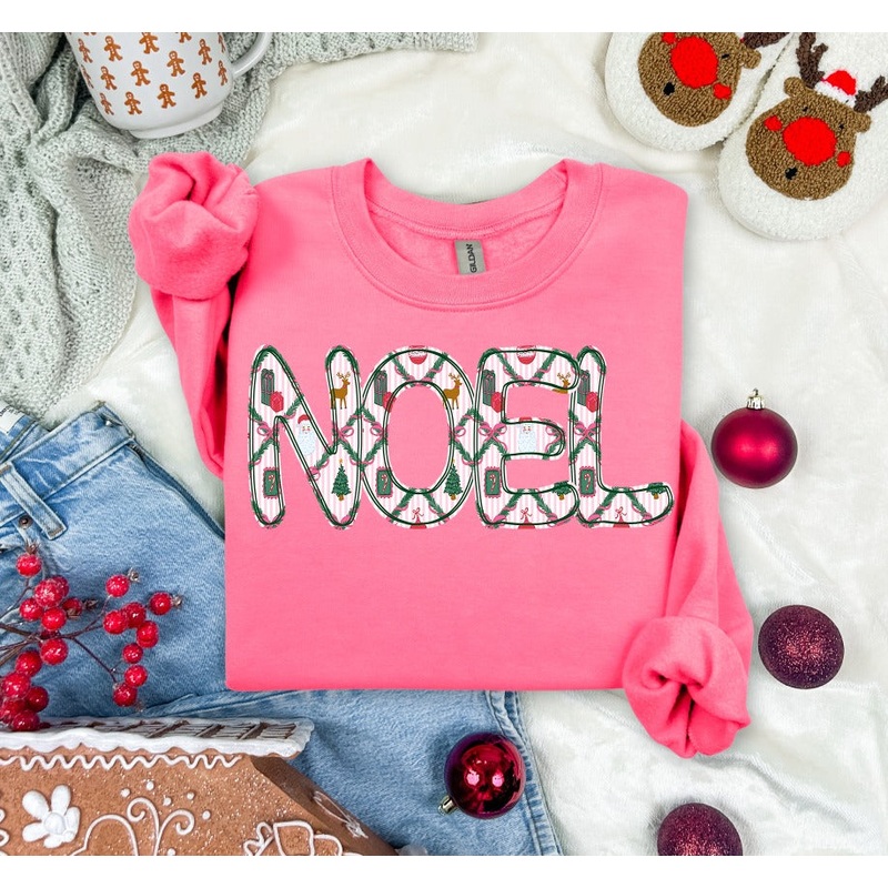 NOEL WORD ART|Pocket 4″(4.00in x 1.74in)|Infant 6″(6.00in x 2.62in)|Toddler 7″(7.00in x 3.05in)|Youth 8.5″(8.50in x 3.70in)|Adult 11″(11.00in x 4.79in)|Adult 12″(12.00in x 5.23in)