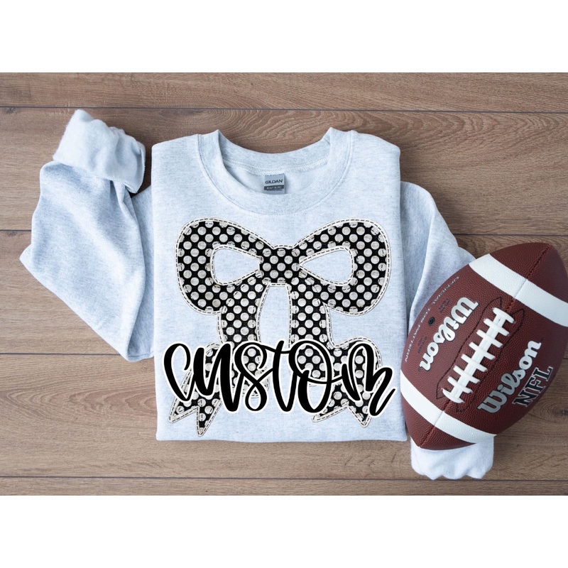 Quilted Bow + Custom Name|Infant|Toddler|Youth|Adult 11″|Adult 12″|Mockup