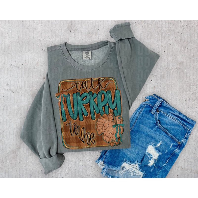 TALK TURKEY TO ME|Pocket 4″(3.79in x 4.00in)|Infant 6″(5.68in x 6.00in)|Toddler 7″(6.63in x 7.00in)|Youth 8.5″(8.05in x 8.50in)|Adult 11″(10.41in x 11.00in)|Adult 12″(11.36in x 12.00in)