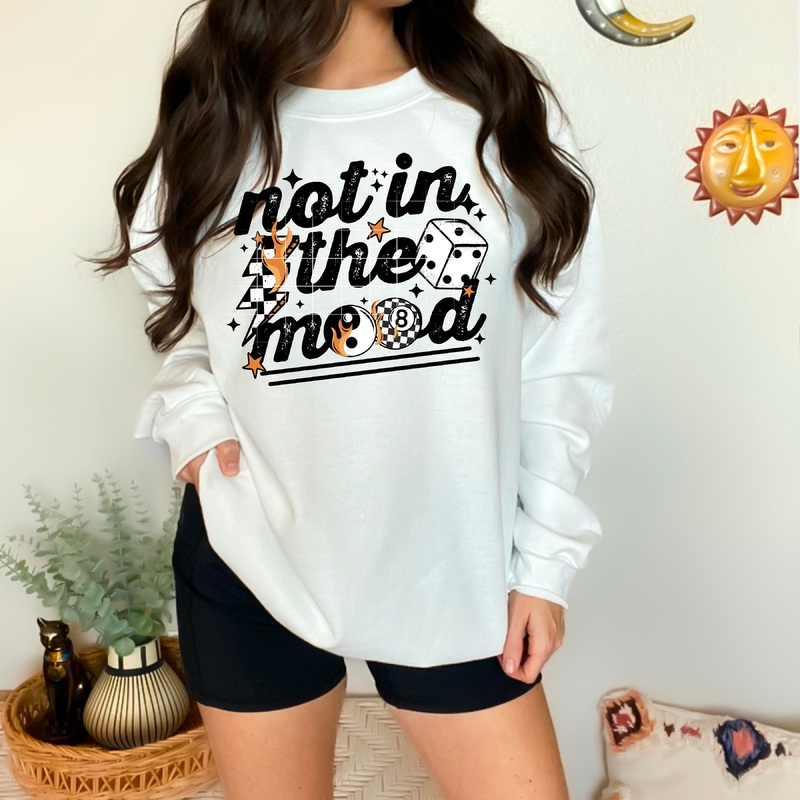 NOT IN THE MOOD BLACK|Pocket 4″(4.00in x 3.44in)|Infant 6″(6.00in x 5.17in)|Toddler 7″(7.00in x 6.03in)|Youth 8.5″(8.50in x 7.32in)|Adult 11″(11.00in x 9.47in)|Adult 12″(12.00in x 10.33in)