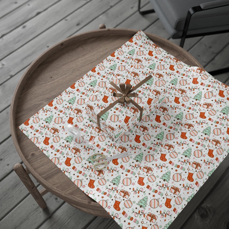 Ho Ho Ho Seamless Wrapping Paper
