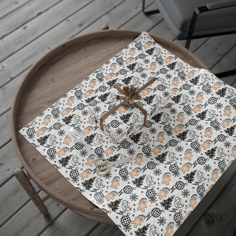 Very Merry Checkers Wrapping Paper