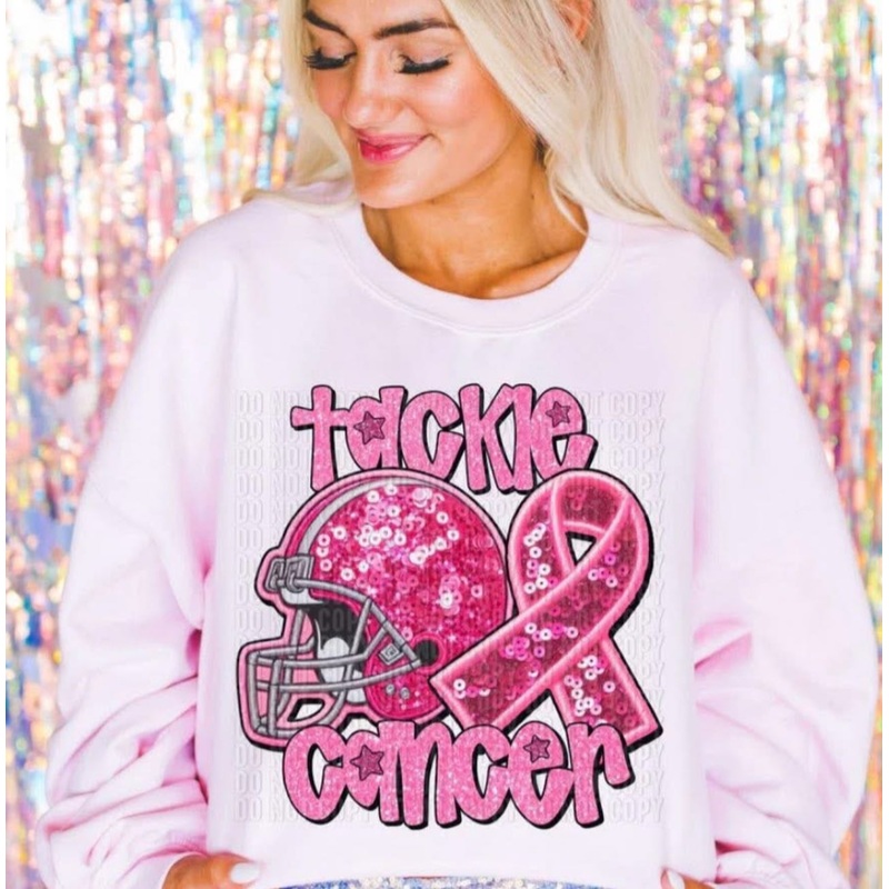TACKLE CANCER|Youth 8.5″(8.15in x 8.50in)|Adult 11″(10.54in x 11.00in)|Adult 12″(11.50in x 12.00in)