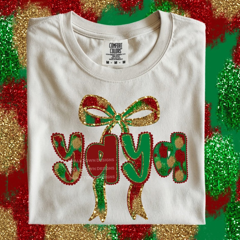 YAYA CHRISTMAS BOW|Infant 6″(6.00in x 5.59in)|Toddler 7″(7.00in x 6.52in)|Youth 8.5″(8.50in x 7.92in)|Adult 11″(11.00in x 10.25in)|Adult 12″(12.00in x 11.18in)