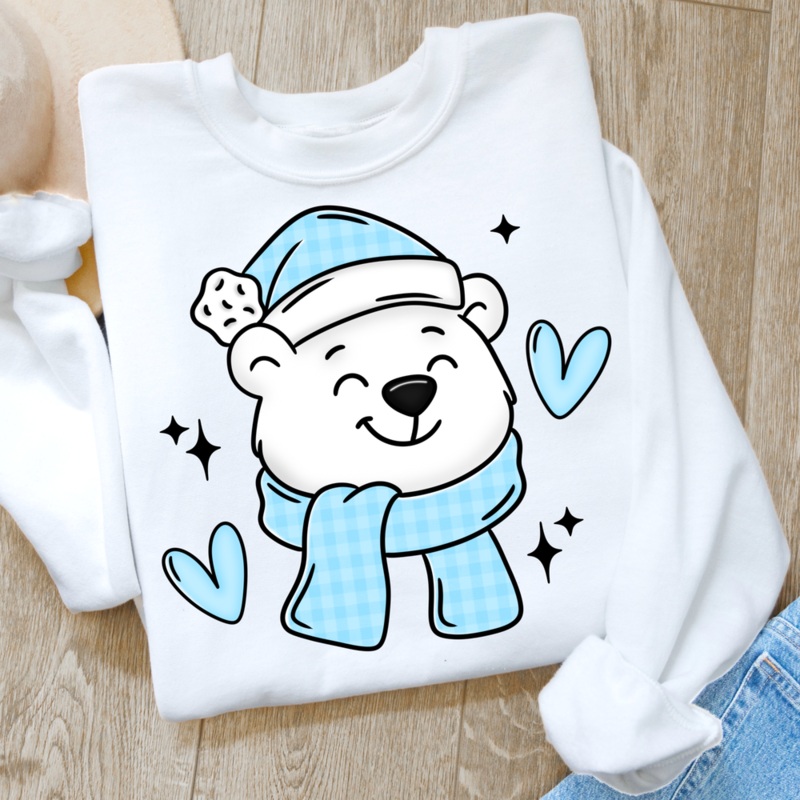BLUE POLAR BEAR|Pocket 4″(4.00in x 3.78in)|Infant 6″(6.00in x 5.66in)|Toddler 7″(7.00in x 6.61in)|Youth 8.5″(8.50in x 8.02in)|Adult 11″(11.00in x 10.38in)|Adult 12″(12.00in x 11.33in)
