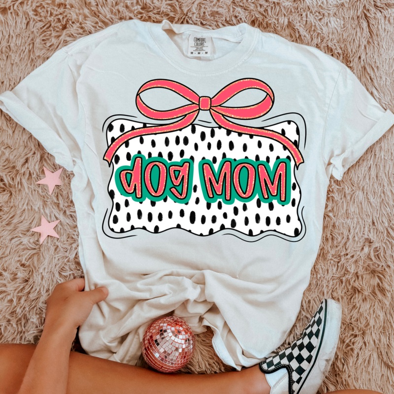 DOG MOM POLKA|Youth 8.5″(8.50in x 6.80in)|Adult 11″(11.00in x 8.80in)|Adult 12″(12.00in x 9.60in)