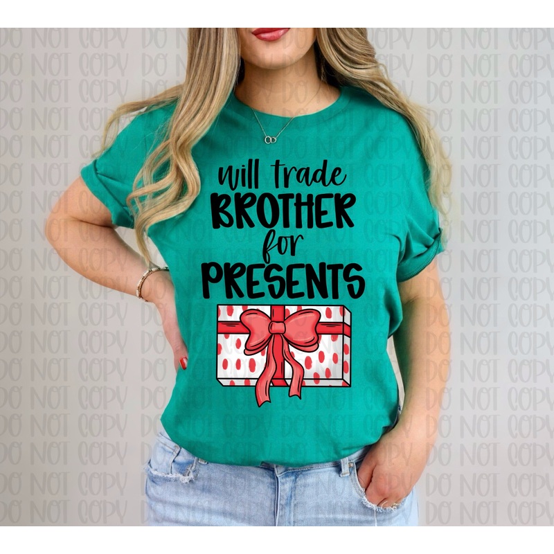 WILL TRADE BROTHER|Toddler 7″(4.62in x 7.00in)|Youth 8.5″(5.61in x 8.50in)|Adult 11″(7.26in x 11.00in)|Adult 12″(7.92in x 12.00in)