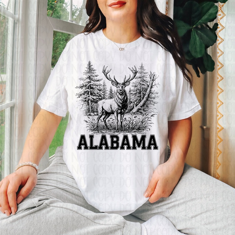 alabama Deer|Adult 11″(10.52in x 11.00in)|Adult 12″(11.47in x 12.00in)